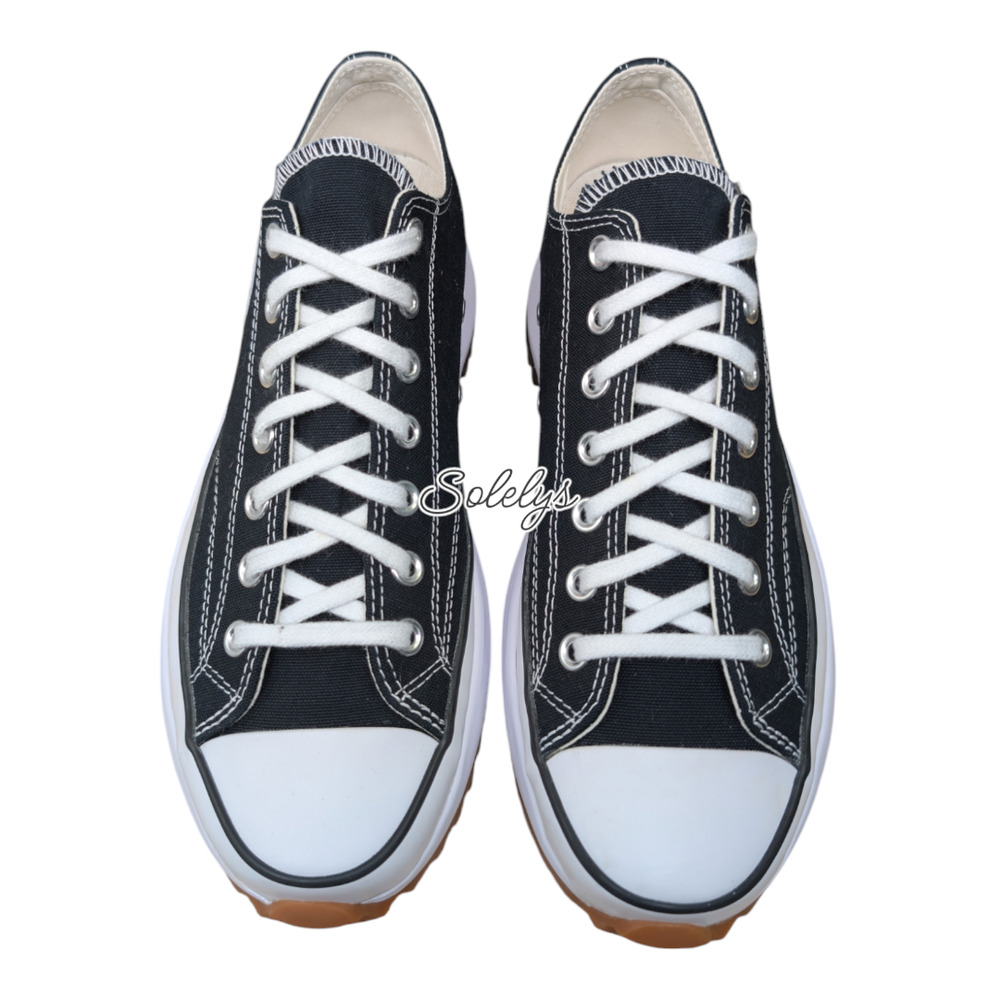 Converse Run Star Hike Low Daisy Black White Canvas Platform Sneaker M10 W11.5